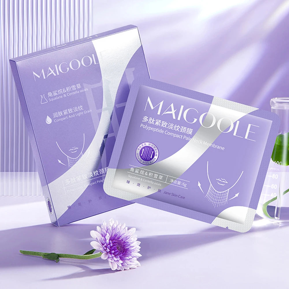 Adesivo antirrugas para pescoço com peptídeos