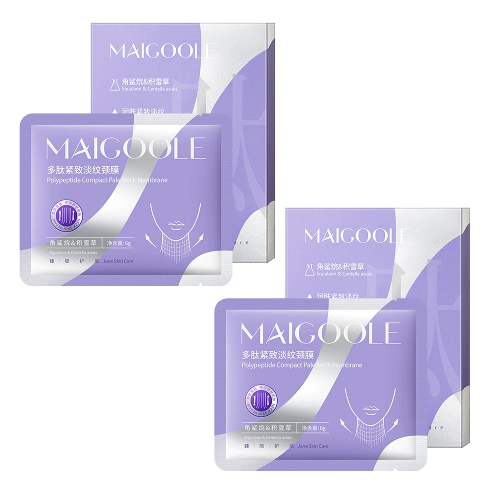 Adesivo antirrugas para pescoço com peptídeos