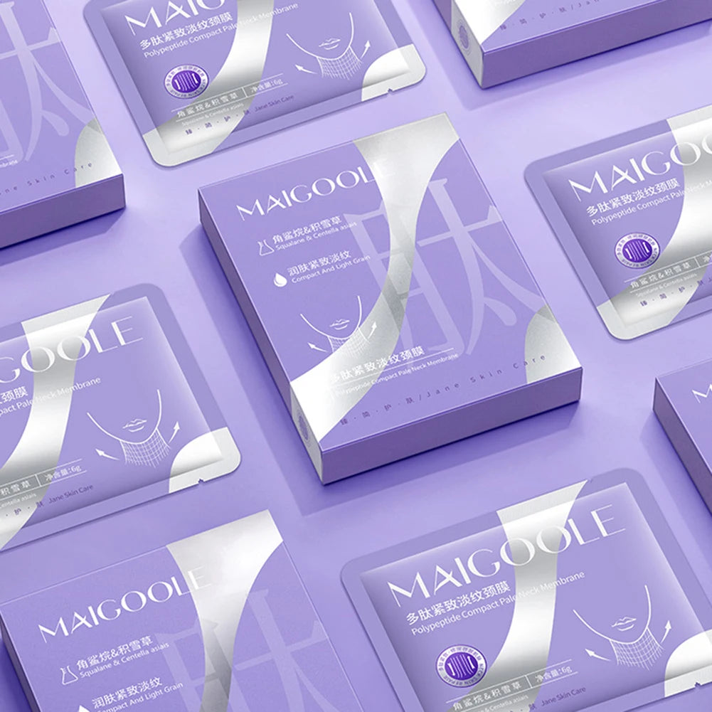 Adesivo antirrugas para pescoço com peptídeos