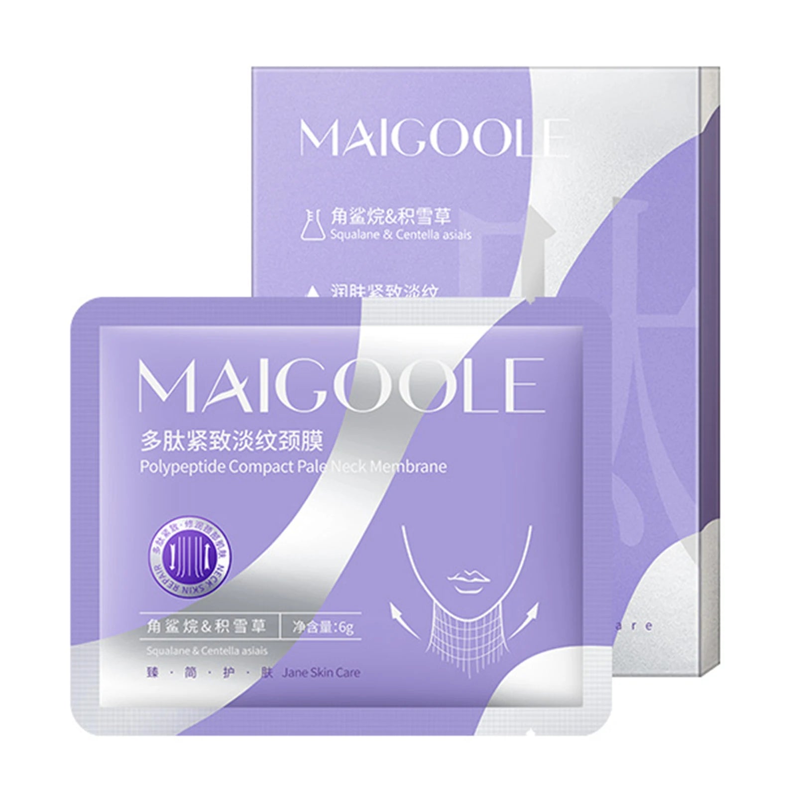 Adesivo antirrugas para pescoço com peptídeos