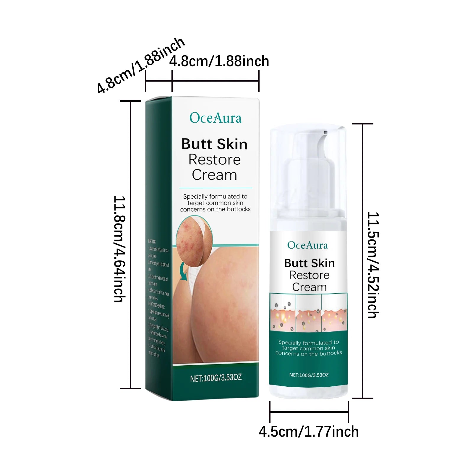 Creme para tratamento da pele do bumbum AEXZR®