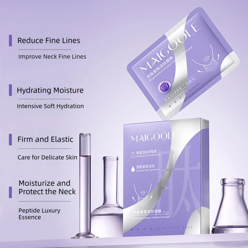 Adesivo antirrugas para pescoço com peptídeos