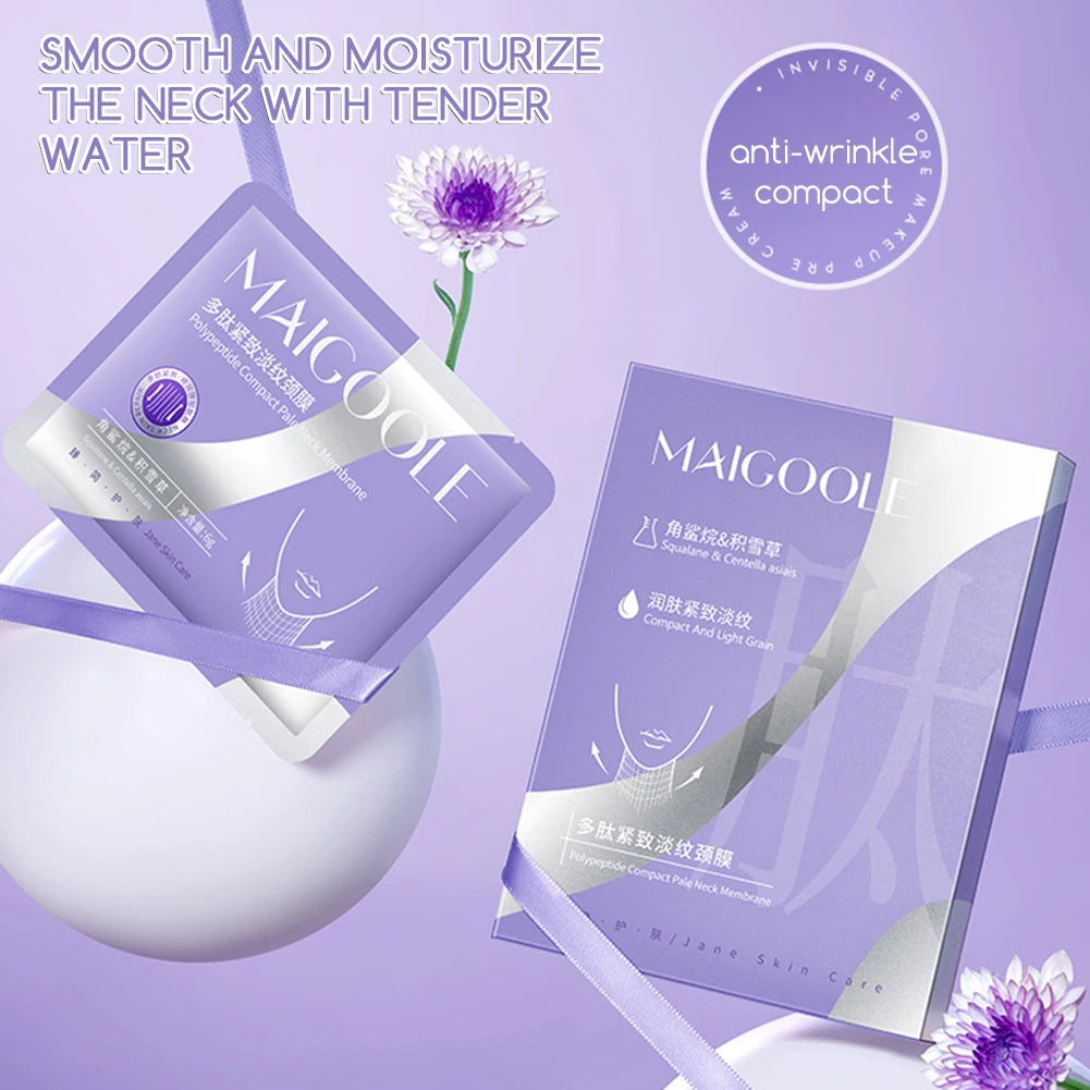 Adesivo antirrugas para pescoço com peptídeos