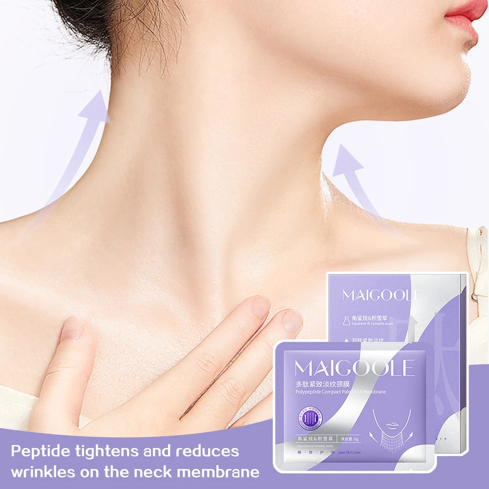 Adesivo antirrugas para pescoço com peptídeos